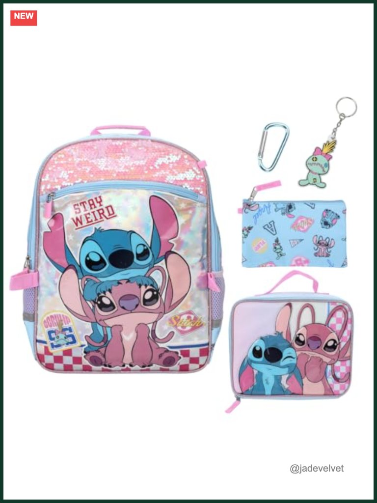 Holographic Backpack Lunch Set With Detachable Lunch Kit & Keychain